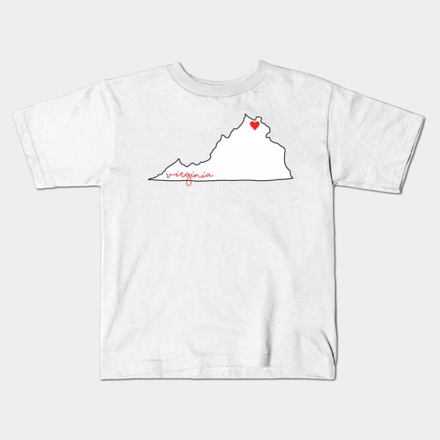 Northern Virginia Kids T-Shirt by kiramrob